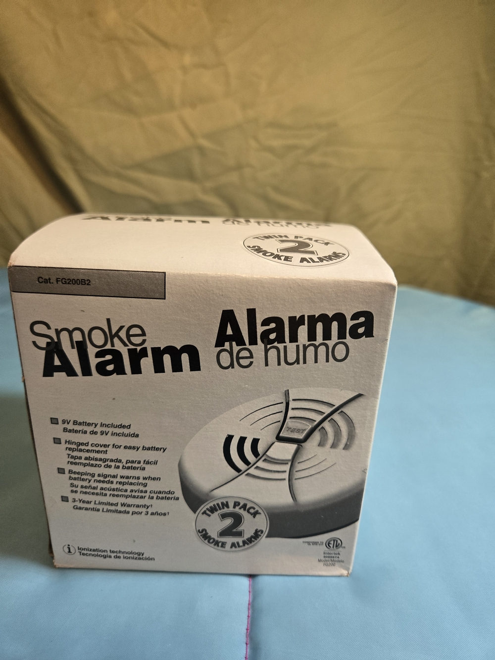 Family Gard Smoke Alarm 2-Pack | Battery Operated, White FG200B2 New
